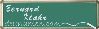 Bernard Klahr Visitenkarte